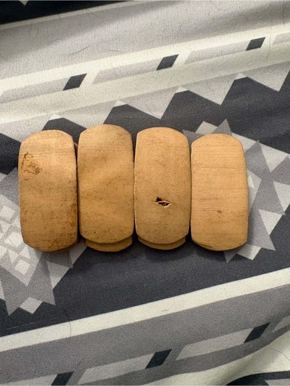 Unbranded Tan Wood Cabinet Door Pulls - Set of 4